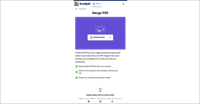 Cara Gabung File PDF di Website Smallpdf