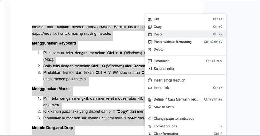 7 Cara Menyalin Teks di Laptop Terlengkap, Bisa Tanpa Mouse! | erablue.id