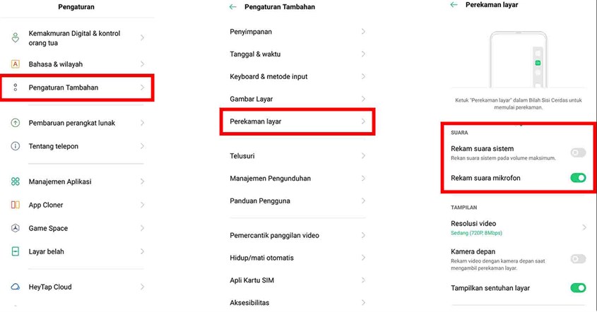 Fitur Rekam Layar Bawaan di ColorOS Fitur Rekam Layar Bawaan di ColorOS