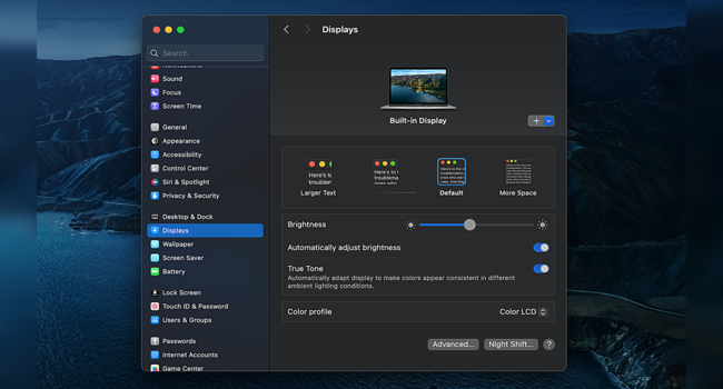 Cara Meredupkan Kecerahan Layar lewat Menu System Settings