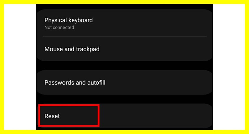 Cara Reset HP Samsung via Menu Pengaturan