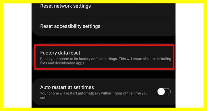 Cara Reset HP Samsung via Menu Pengaturan