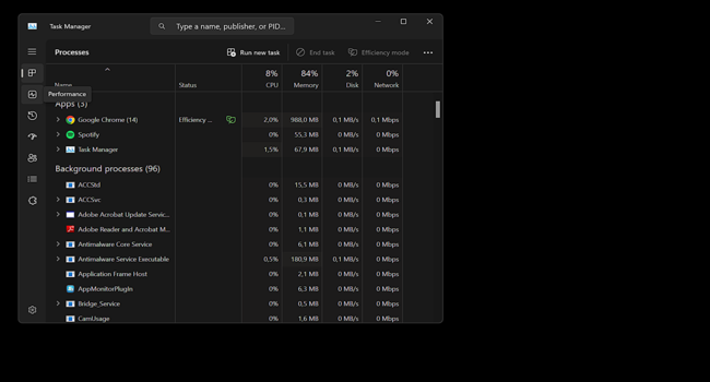 Cek RAM Lewat Menu Task Manager -1