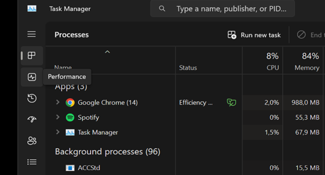Cek RAM Lewat Menu Task Manager -2