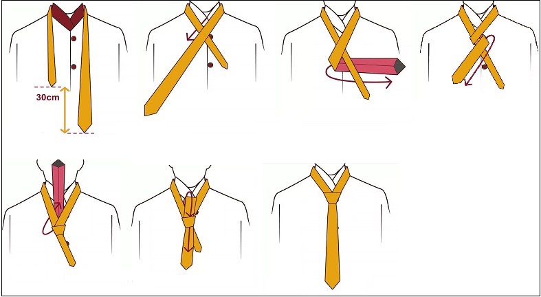Cara Mengikat Dasi Four in Hand Knot Cara Mengikat Dasi Four in Hand Knot