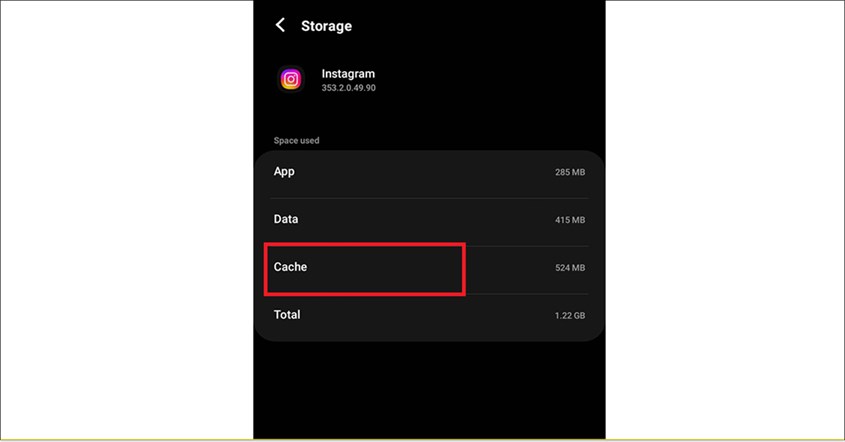 Bersihkan cache aplikasi