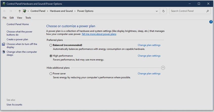 Power Options Power Options