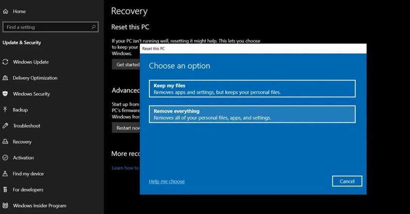 Backup data sebelum factory reset