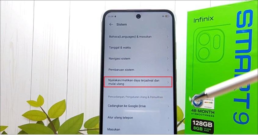Restart HP Infinix Otomatis Restart HP Infinix Otomatis