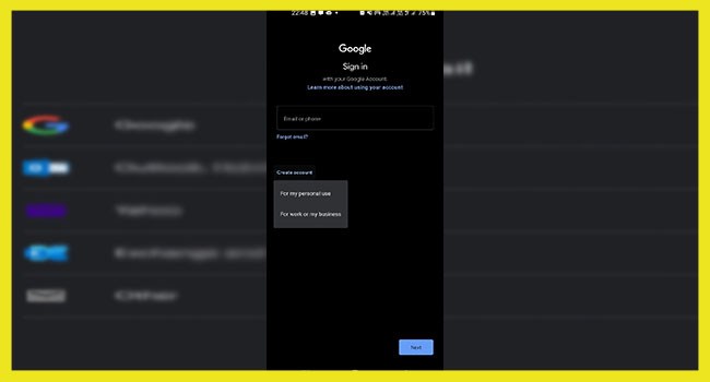 cara membuat email baru handphone HP -2