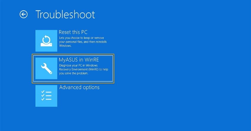 Factory reset WinRe Factory reset WinRe