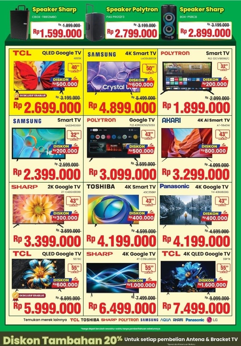Dapatkan TV dan Speaker dengan Harga Spesial Dapatkan TV dan Speaker dengan Harga Spesial