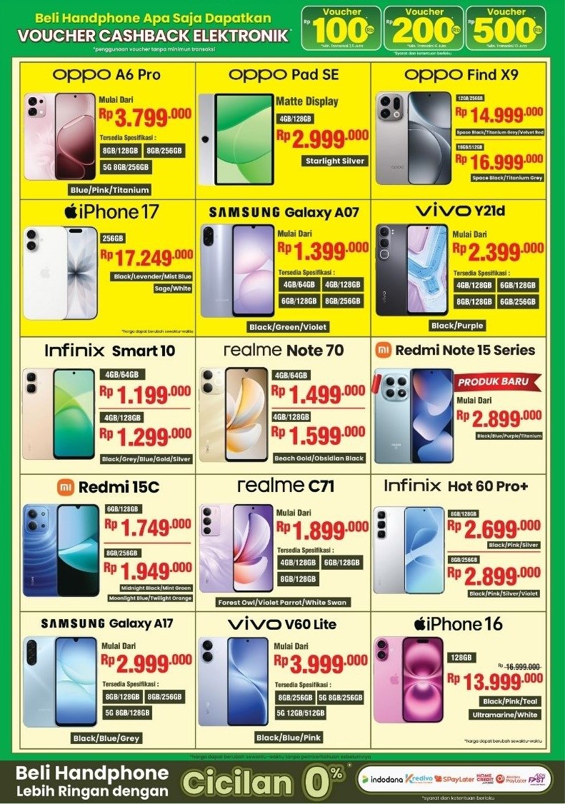 Beli HP Terbaru & Dapatkan Voucher Cashback Tambahan Beli HP Terbaru & Dapatkan Voucher Cashback Tambahan