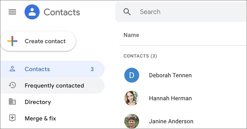 Cara mengembalikan kontak WhatsApp lewat Google Contacts Web