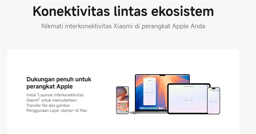 Salah satu keunggulan HyperOS 2 adalah konektivitas lintas ekosistem ke produk lain seperti Apple. Salah satu keunggulan HyperOS 2 adalah konektivitas lintas ekosistem ke produk lain seperti Apple.