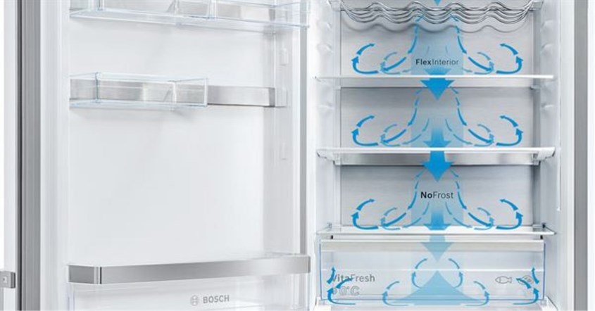 Sistem aliran udara pada kulkas no frost. Sistem aliran udara pada kulkas no frost.