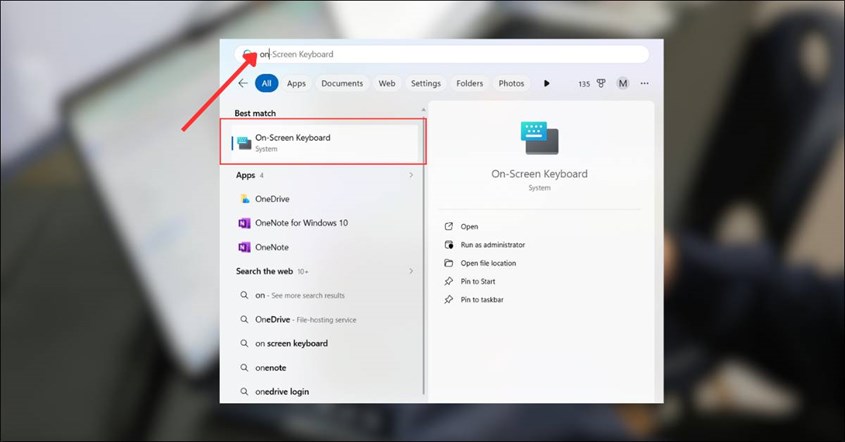 Cara mencari on screen keyboard