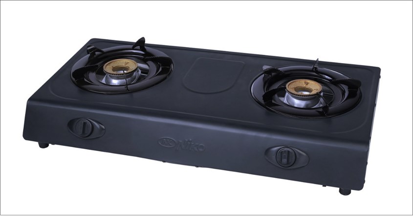 Kompor Gas 2 Tungku Niko NK-555 Black