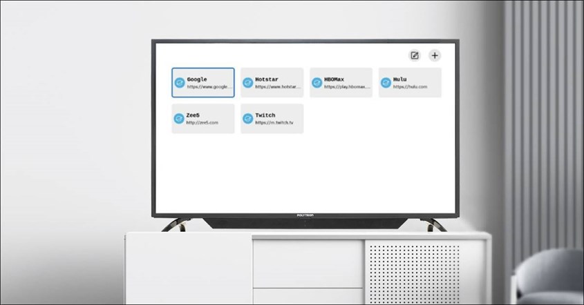 Fitur web browser TV Polytron