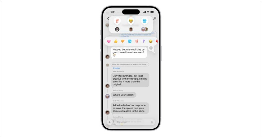 Fitur Reaksi, Stiker, dan Tapback Fitur Reaksi, Stiker, dan Tapback