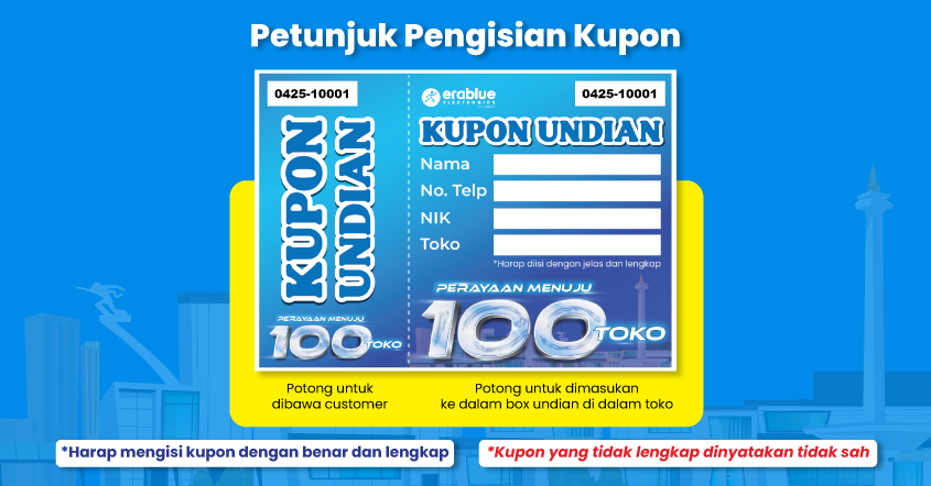 Kupon Undian Perayaan Menuju 100 Toko