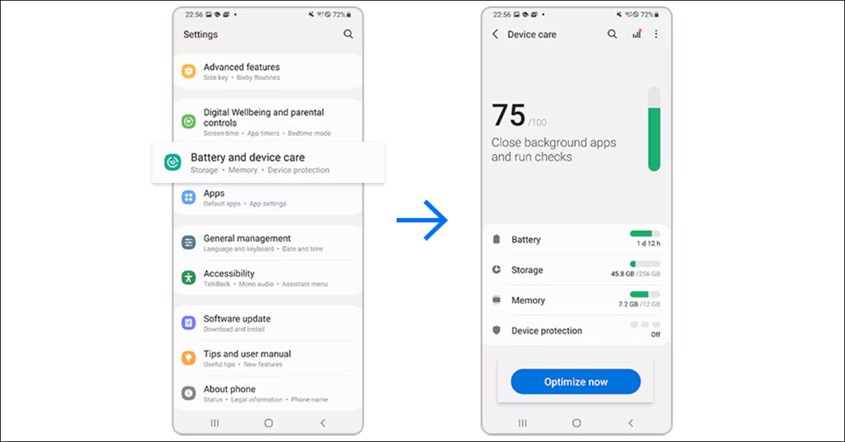 Menggunakan Fitur Device Care