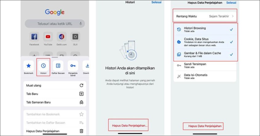Membersihkan Riwayat Browser