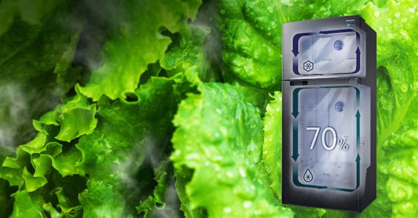 Tampilan kelebihan samsung twin cooling plus dalam penyimpanan makanan