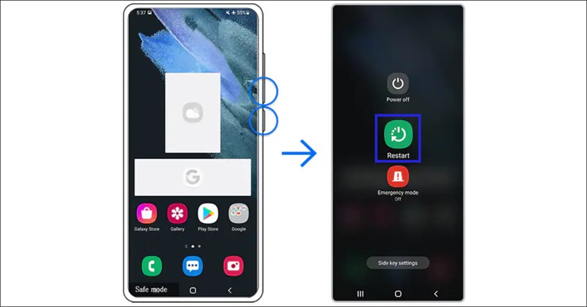 Cara Restart HP Samsung dengan Tombol
