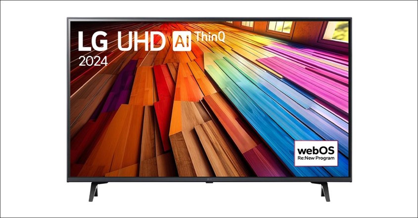 Layar smart tv LG 43UT8050PSB dengan luas 43 inch