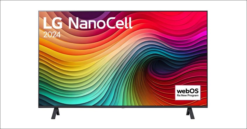 Tampilan tv LG 43NANO81TSA ukuran 43 inch dengan jenis layar nanocell
