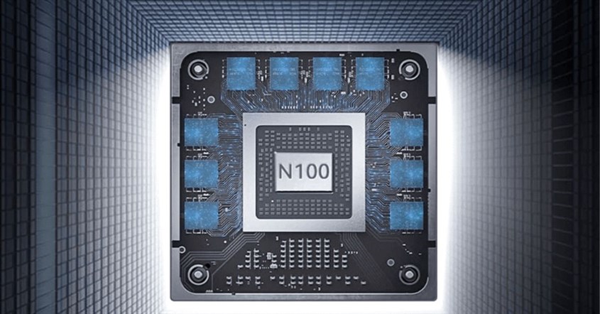 Ilustrasi prosesor Intel N100.