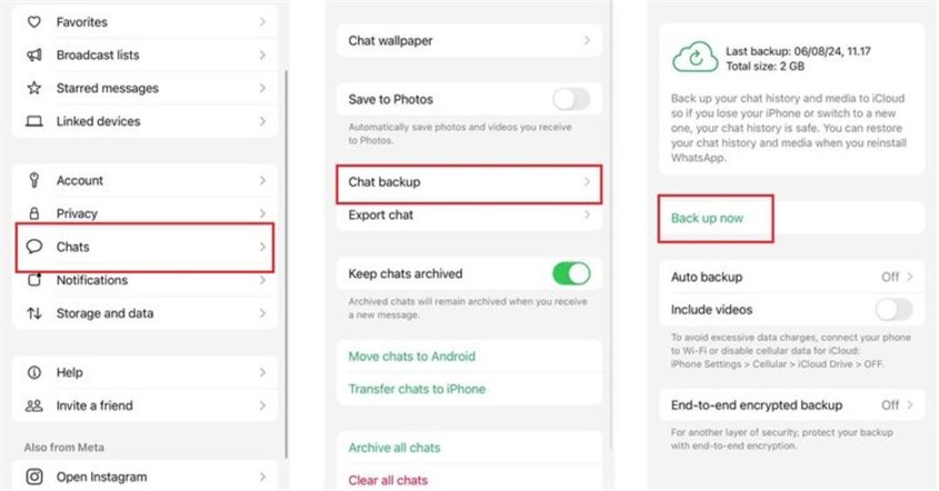 cara backup whatsapp chat iphone