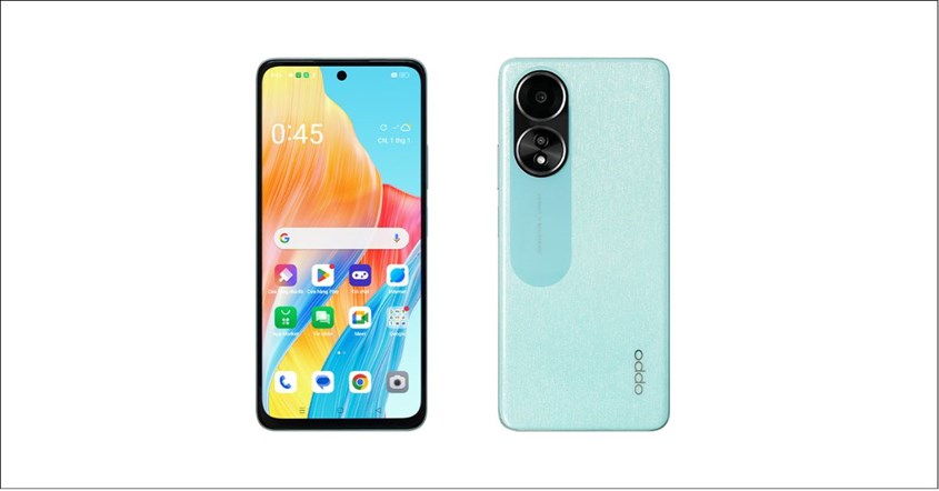 Tampilan depan dan belakang HP OPPO baterai 5000 mAh. Tampilan depan dan belakang HP OPPO baterai 5000 mAh.