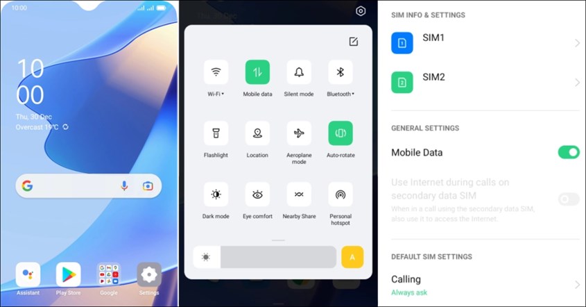 Aktifkan SIM 1 dan SIM 2 di Halaman Utama HP OPPO