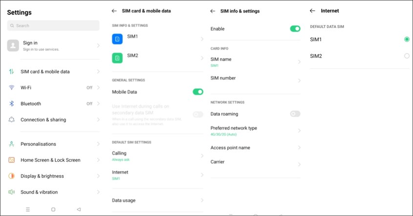 Aktifkan Dual SIM di HP OPPO Lewat Jaringan Seluler
