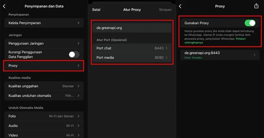 Cara menggunakan proxy whatsapp di iphone