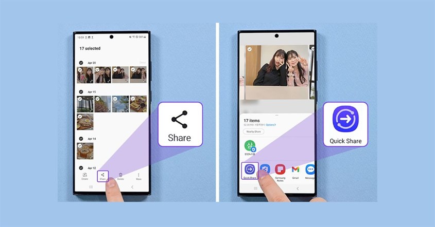 Dengan Fitur Quick Share Dengan Fitur Quick Share