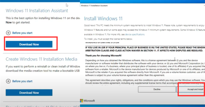 Update Windows 11 via Asisten Instalasi Windows