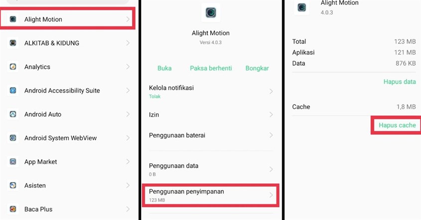 Cara mengatasi memori penuh di hp oppo dengan hapus cache aplikasi Cara mengatasi memori penuh di hp oppo dengan hapus cache aplikasi