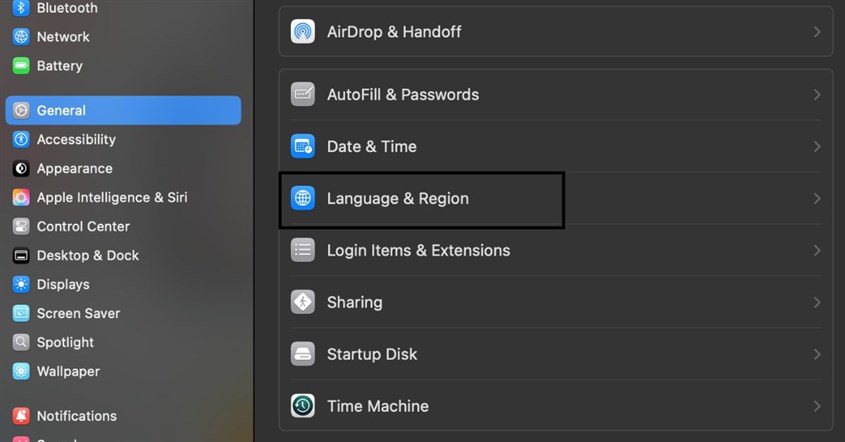 Tampilan setting cara mengubah bahasa di laptop apple Tampilan setting cara mengubah bahasa di laptop apple
