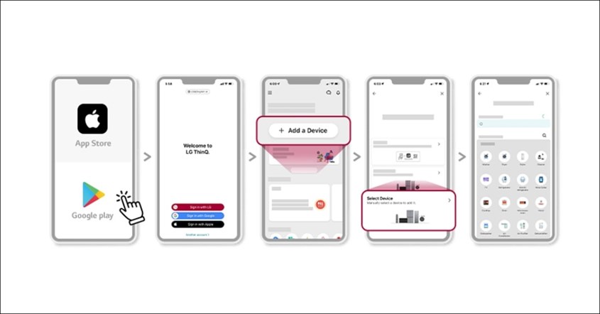 Tampilan cara menghubungkan perangkat ke lg thinq Tampilan cara menghubungkan perangkat ke lg thinq