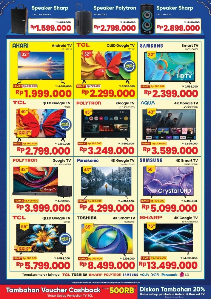Diskon TV di Erablue Diskon TV di Erablue