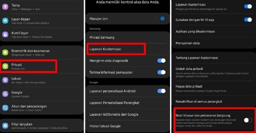 Cara Mematikan Iklan di HP Samsung Cara Mematikan Iklan di HP Samsung