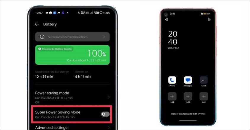 Power saving mode HP OPPO