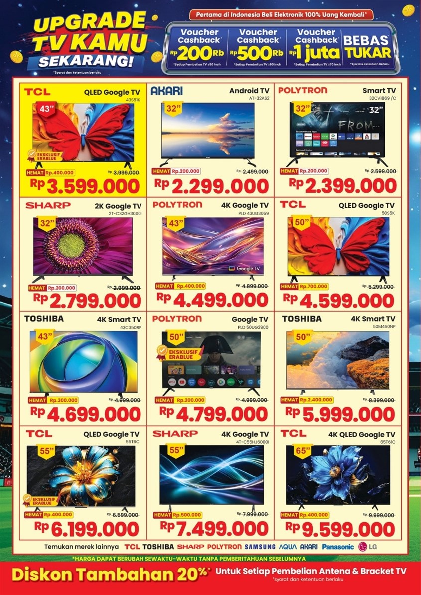 Diskon TV Murah di Erablue Diskon TV Murah di Erablue