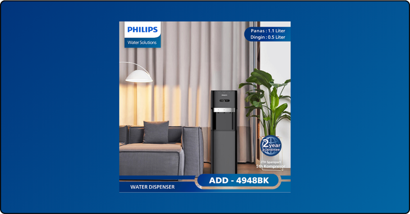 Dimensi Dispenser Philips ADD-4948BK Dimensi Dispenser Philips ADD-4948BK