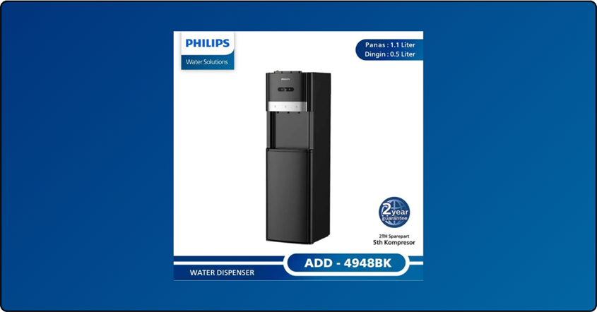 Kapasitas Dispenser Philips ADD-4948BK Kapasitas Dispenser Philips ADD-4948BK