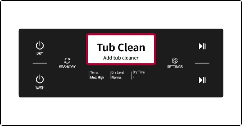 Program Tub Clean Mesin Cuci LG T2109NBTM Program Tub Clean Mesin Cuci LG T2109NBTM