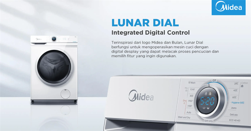 Digital Control dengan Opsi Pre-wash Mesin Cuci Midea MF100W75 Digital Control dengan Opsi Pre-wash Mesin Cuci Midea MF100W75